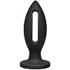 Чёрная анальная пробка Doc Johnson Kink Wet Works Lube Luge Premium Silicone Plug 6 2401-05-BX (15,2 см)