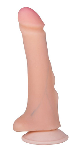 Телесный фаллоимитатор с наплывами LOVETOY (А-Полимер) REAL Standard 014903 (15 см)