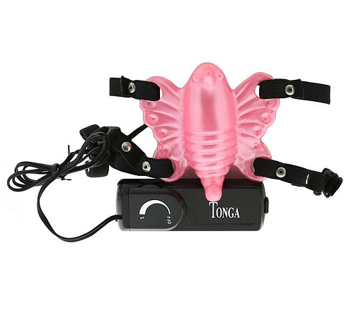 Розовая вибробабочка на ремешках Seven Creations Venus Butterfly 361-BXSC