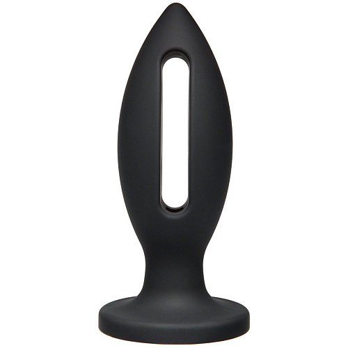 Чёрная анальная пробка Doc Johnson Kink Wet Works Lube Luge Premium Silicone Plug 6 2401-05-BX (15,2 см)