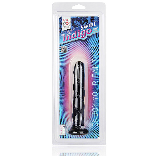 Фаллоимитатор цвета индиго Erotic Fantasy Swirl Indigo EF-T150