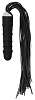 Чёрная плеть с рукоятью-фаллосом Shots Media BV Whip with Realistic Silicone Dildo OU260BLK (45,5 см)