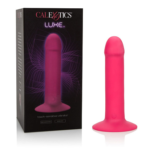Розовый перезаряжаемый фаллоимитатор California Exotic Novelties Luxe Touch-Sensitive Vibrator SE-4400-10-3 (16,5 см)