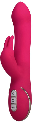 Розовый вибратор-ротатор со стимулятором клитора Orion Rabbit Esquire 0586137 (22 см)