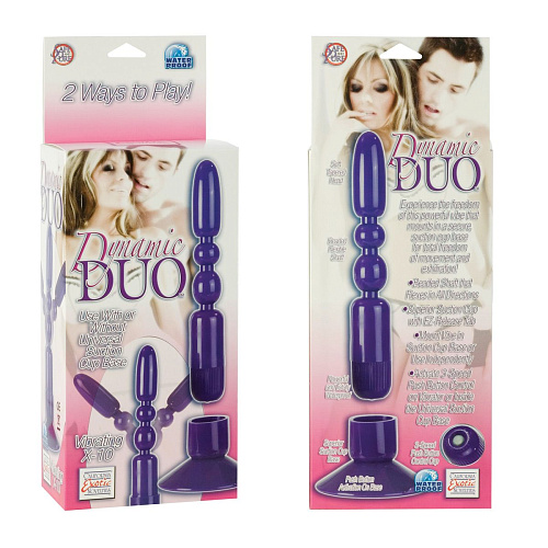Вибрирующий фиолетовый стимулятор California Exotic Novelties Dinamic Duo SE-0304-10-3 (17,5 см)