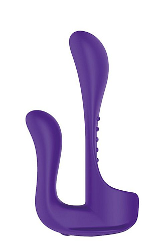 Фиолетовый вибромассажёр-насадка Tonga N 34 RECHARGEABLE COUPLES VIBE 530034