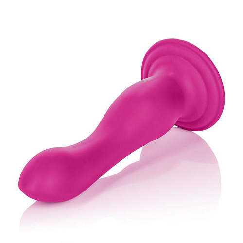 Розовый вибратор-насадка на присоске California Exotic Novelties Rechargeable Love Rider Wireless Curve SE-1498-87-3 (16,5 см)