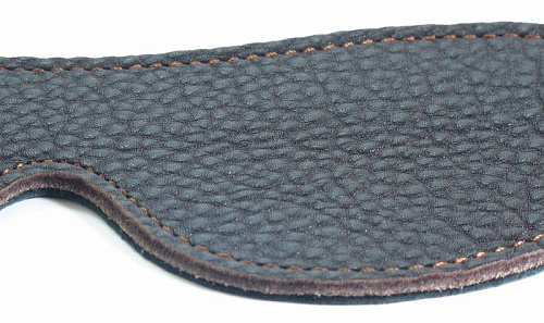 Коричневая кожаная маска на глаза на резинке БДСМ арсенал 58003