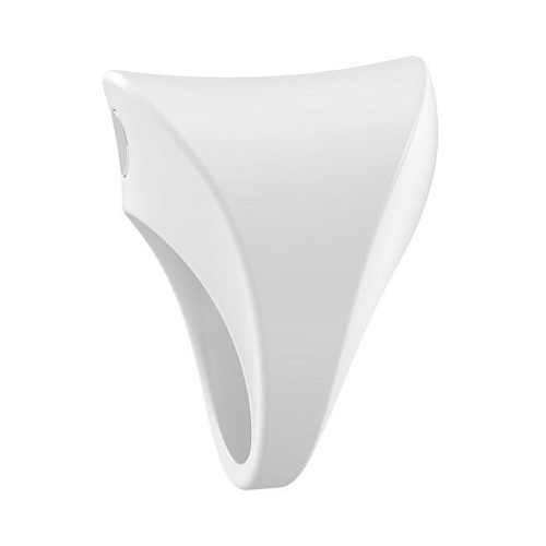 Белое эрекционное кольцо с вибрацией OVO B11 WHITE
