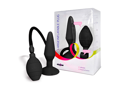 Чёрная большая анальная пробка с расширением Seven Creations Y0011B1SPGAC (15 см)