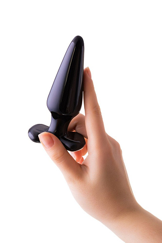 Синяя стеклянная анальная втулка Sexus 912172 (11 см)