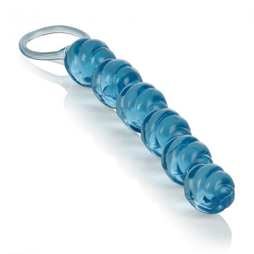 Голубая анальная цепочка California Exotic Novelties Swirl Pleasure Beads SE-1315-12-2 (20 см)