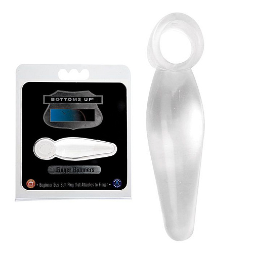 Прозрачная анальная пробка на палец Topco Sales Bottoms Up Finger Rimmers 1003266 (7 см)