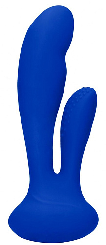 Синий вибратор Shots Media BV G-Spot and Clitoral Vibrator Flair ELE013BLU (17,5 см)