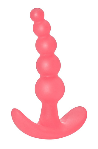 Розовая анальная пробка Lola toys Bubbles Anal Plug 5001-01lola (11,5 см)