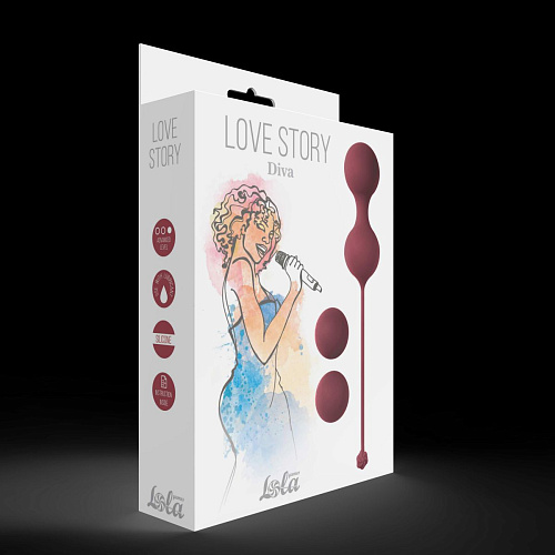 Набор бордовых вагинальных шариков Lola toys Love Story Diva 3012-02lola