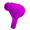 Лиловое эрекционное виброкольцо с щёточкой Baile Florence BI-014410