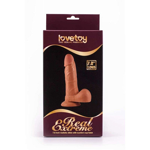 Телесный фаллоимитатор на присоске Lovetoy Real Extreme Dildo 350044 (19,5 см)