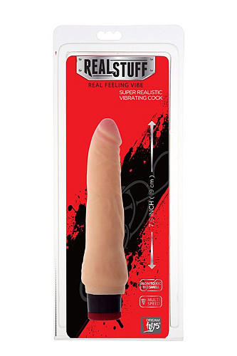 Телесный вибратор-реалистик Dream Toys REALSTUFF 7.5INCH VIBRATOR 20629 (19 см)
