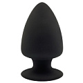 Чёрная анальная пробка Dream Toys PREMIUM SILICONE PLUG S 21601 (9 см)