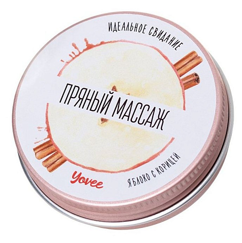 Массажная свеча с ароматом яблока и корицы ToyFa «Пряный массаж»  722008