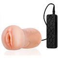 Мастурбатор-вагина телесного цвета с виброяйцом на пульте Dream Toys REALSTUFF VIBRATING MASTURBATOR PUSSY  21207