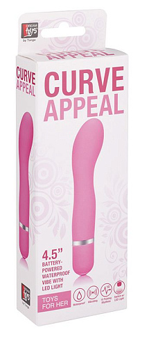 Розовый мини-вибратор для G-стимуляции Dream Toys NEON CURVE APPEAL PINK 20555 (11,4 см)