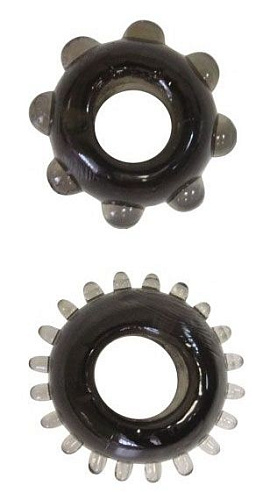 Набор из 2 эрекционных чёрных колец Bior toys SEM-55010