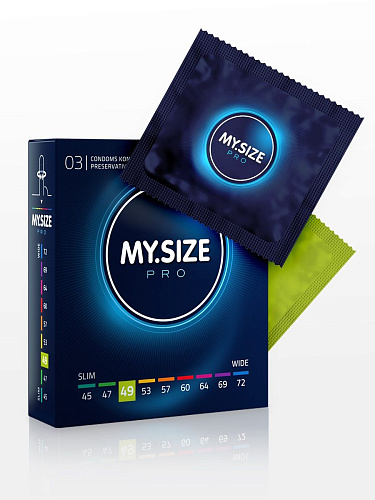 Прозрачные презервативы R S GmbH MY.SIZE №3 (3 шт, размер 49)