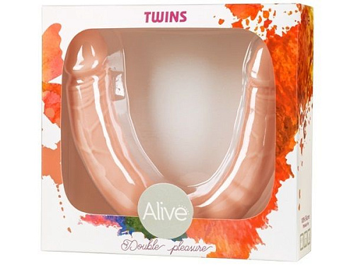 Двухсторонний телесный фаллоимитатор Adrien Lastic Twins Size M 20477 (30 см)