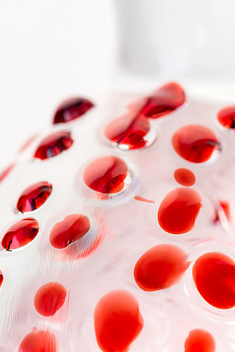 Загнутый прозрачный фаллос с выпуклыми точками Sexus 912039