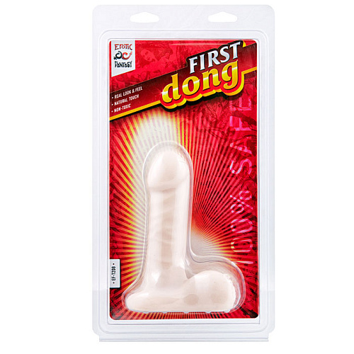 Первый фаллоимитатор телесного цвета Erotic Fantasy First Dong EF-T208 (13,5 см)