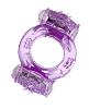 Фиолетовое виброкольцо с двумя вибропульками ToyFa 818033-4