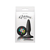 Чёрная анальная пробка с радужным кристаллом NS Novelties Glams Mini Rainbow Gem NSN-0510-79 (8,4 см)