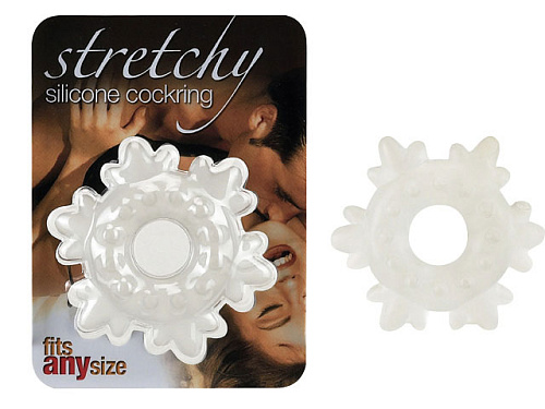 Прозрачное эрекционное кольцо в форме снежинки Seven Creations 06-232MCL BCD GP