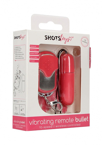Вибропуля розового цвета Shots Media BV Remote Vibrating Bullet SHT078PNK