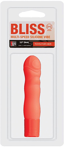 Оранжевый мини-вибромассажёр Dream Toys NEON BLISS VIBRATOR 20753 (9 см)