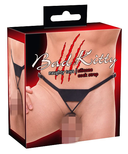 Чёрное эрекционное кольцо на бедренной поддержке в виде трусов Orion 0516783