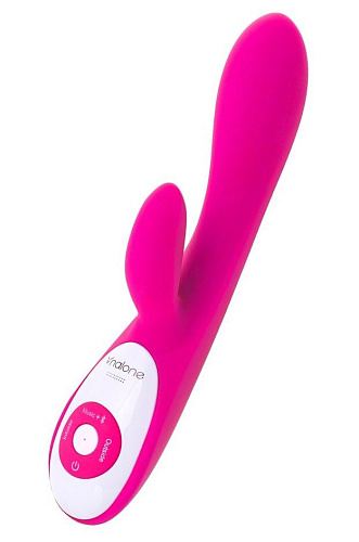 Розовый вибратор с клиторальным стимулятором Nalone Rhythm VS-VR19 (21,6 см)