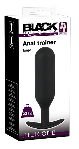Чёрная анальная пробка с утяжелением Orion Anal Trainer Large 05358180000 (17,5 см)