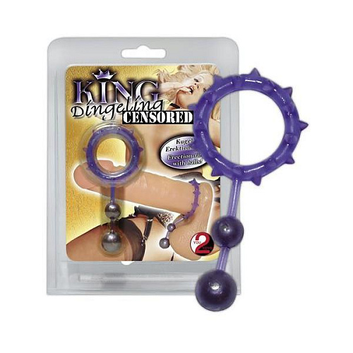 Кольцо с шариками в фиолетовом цвете Orion 0516023