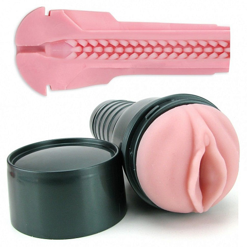 Мастурбатор-вагина розового цвета с вибрацией Fleshlight Vibro Pink Lady Touch FL734