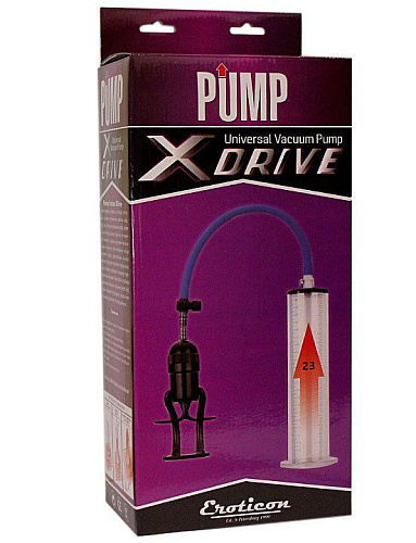 Прозраная вакуумная помпа с обратным клапаном Eroticon PUMP X-Drive 30474