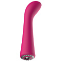 Розовый вибромассажёр для точки G Shots Media BV Glimmer DIS003PNK (20,5 см)