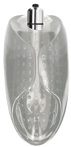 Прозрачный мастурбатор мастурбатор Shots Media BV Vibrating Masturbator №71 SON071TRA
