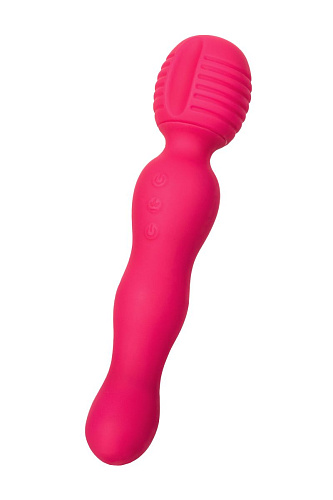 Розовый двусторонний вибратор с подогревом JOS All-In 783022 (21 см)