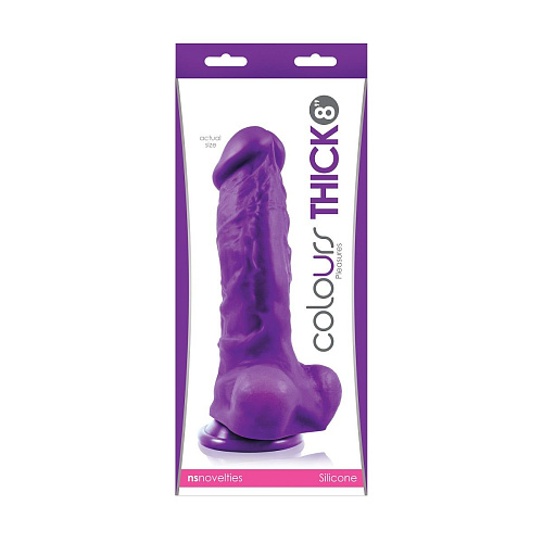 Фиолетовый фаллоимитатор NS Novelties Pleasures Thick 8 Dildo NSN-0405-45 (23,8 см)