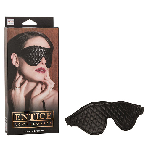 Чёрная закрытая маска на глаза California Exotic Novelties Entice Blackout Eyemask SE-2720-41-3