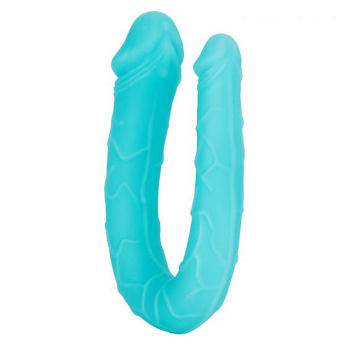Бирюзовый двусторонний фаллоимитатор California Exotic Novelties Silicone Double Dong AC/DC SE-0311-75-2 (30,5 см)