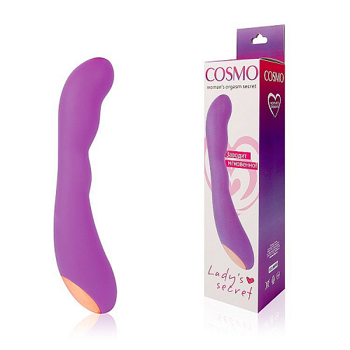 Фиолетовый силиконовый вибромассажёр Bior toys CSM-23056 (22,2 см)